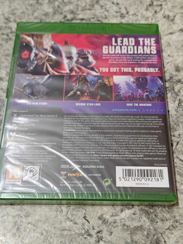 Marvel Guardians Of The Galaxy Xbox Series X/Xbox One Brand New & Sealed!