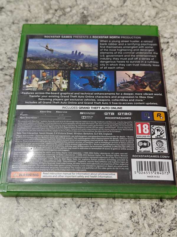 Grand Theft Auto 5 Xbox One Great Condition!