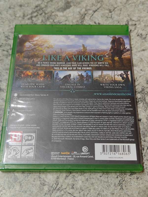 Assassins Creed Valhalla Xbox Series X/Xbox One Great Condition!