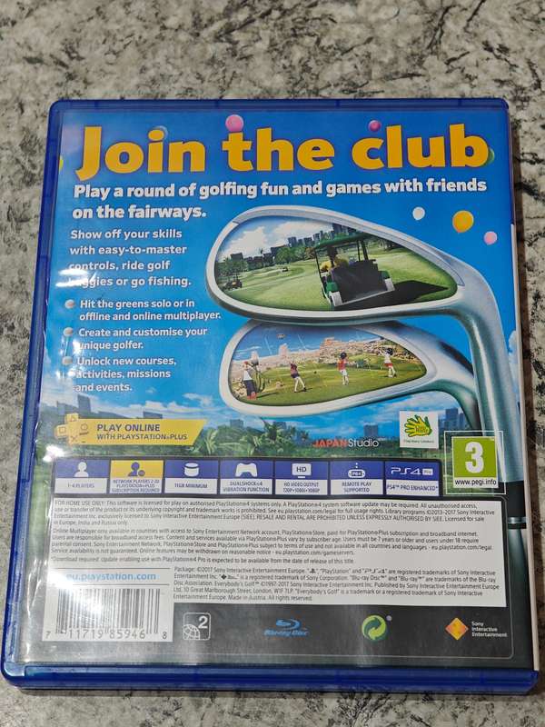 Everybody's Golf PS4 Good Condition!