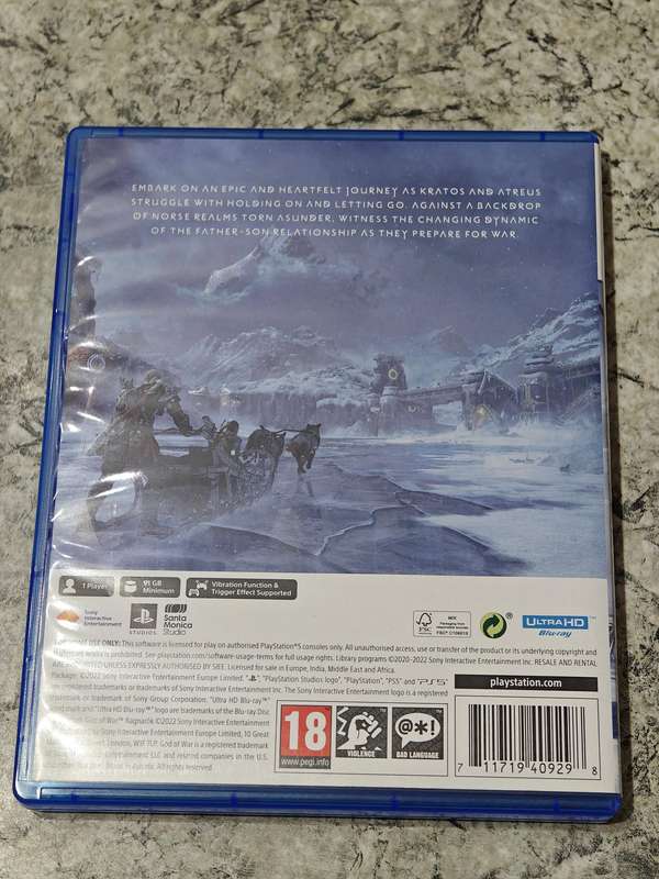 God Of War: Ragnarok PS5 Like New!