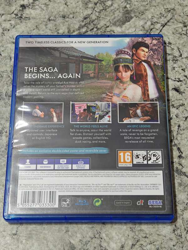Shenmue I & II PS4 Great Condition!