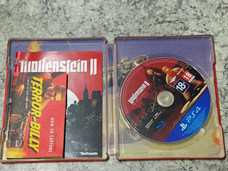 Wolfenstein 2: The New Colossus Steelbook Edition PS4 Great Condition!