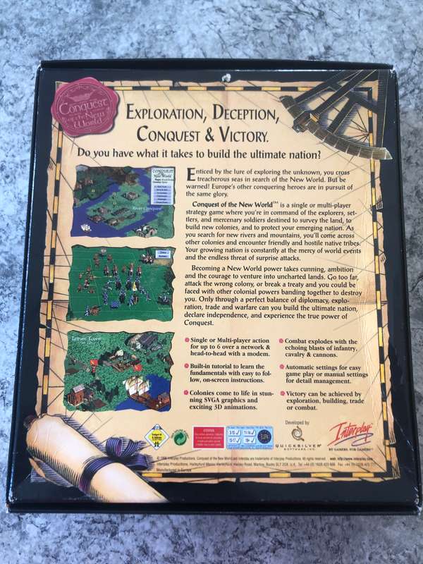 Conquest Of The New World PC Big Box 1996 Rare!!