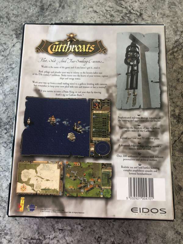 Cutthroats: Terror On The High Seas Big Box PC 1999 Rare!!