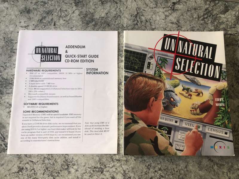 UnNatural Selection PC Big Box 1993 Rare!!