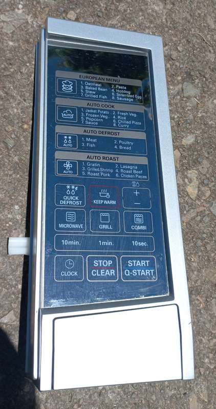Lg microwave oven touch pad control panel - only touch panel -no pc board -se description for models