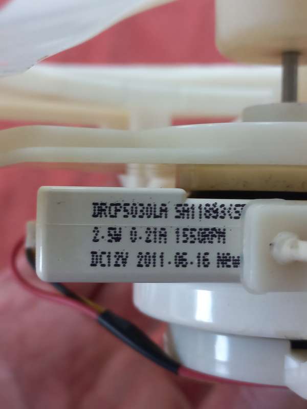 Samsung fridge/freezer ( freezer compartment 12vdc evaporator fan motor assembly)