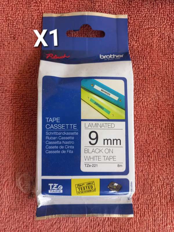 Lot of Brother P-Touch lable printer tape cassettes - see photos & description for more info