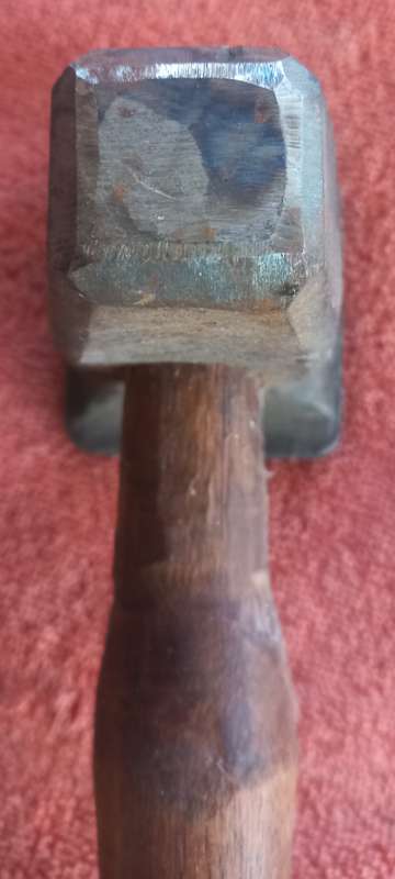Vintage rare whalebone blacksmith flatter hammer- anvil forge tool