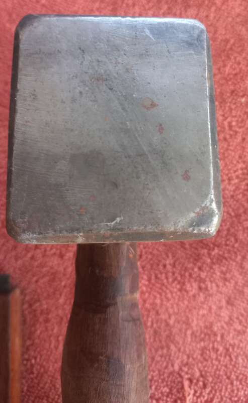 Vintage rare whalebone blacksmith flatter hammer- anvil forge tool