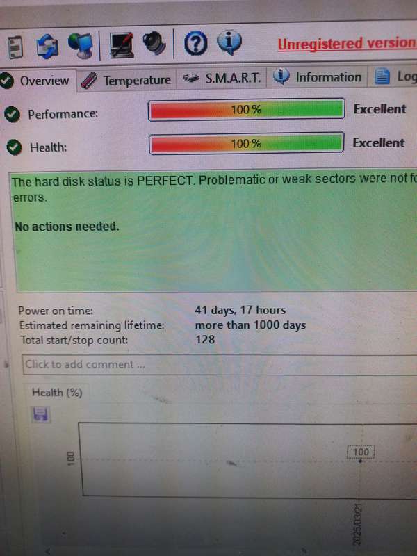 2tb (2000gig) 3.5" sata hard drive - 100% heath & Performance -no bad sectors