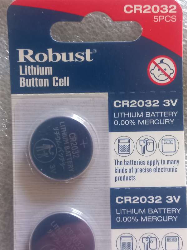 pack of 5x CR2032 3v Lithium battery button cells