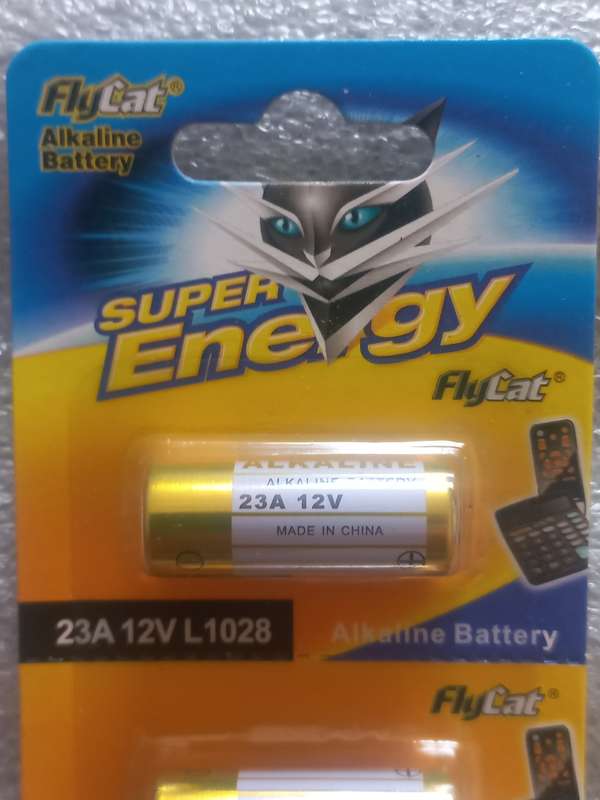 Pack of 5x 12v A23 alkaline - gate & garage door remote batteries