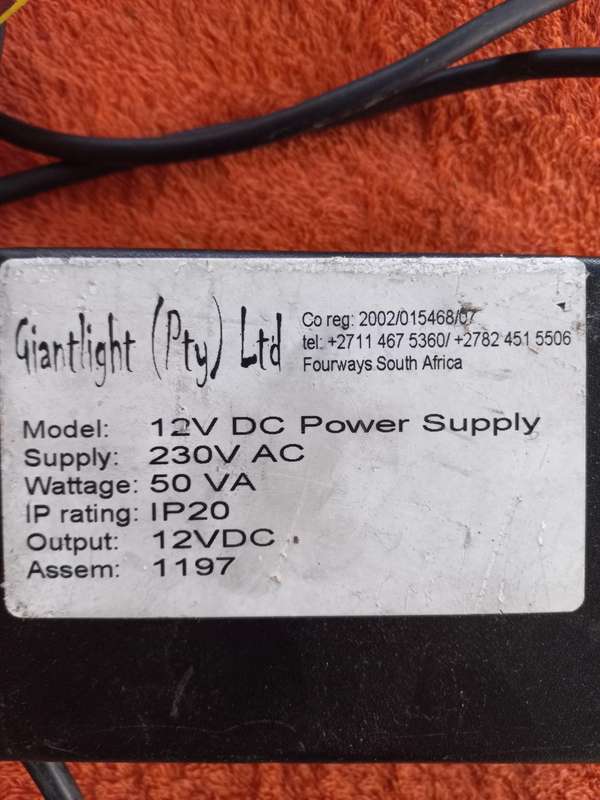 lot of 2x Transformers - 220vac to 12vdc - (11.5 volt) 4 amp output