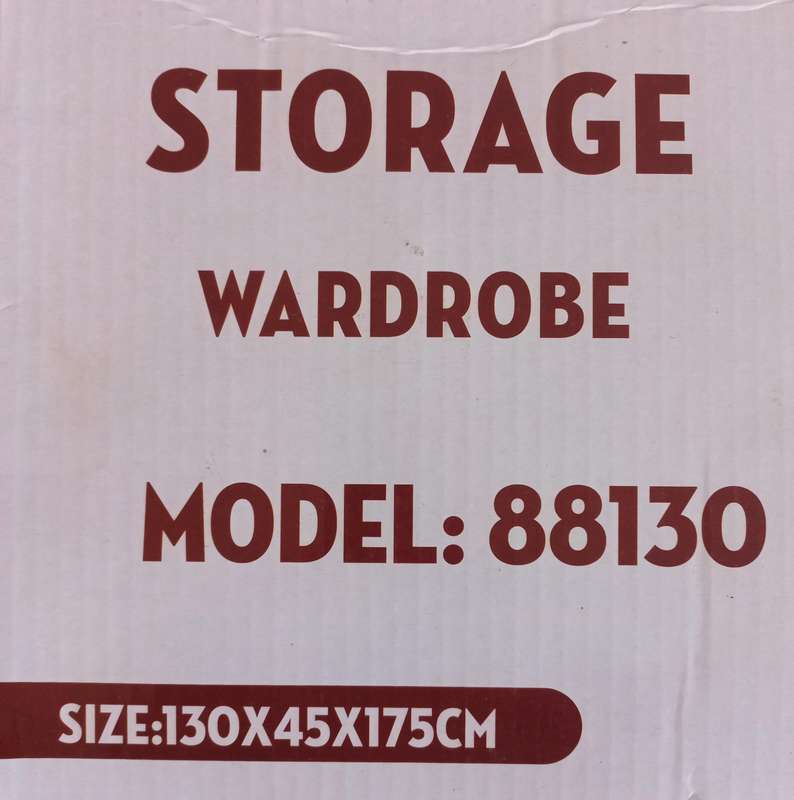 Cotton Collapsible Wardrobe  (Finish Colour - Brown, DIY (OPEN BOX)