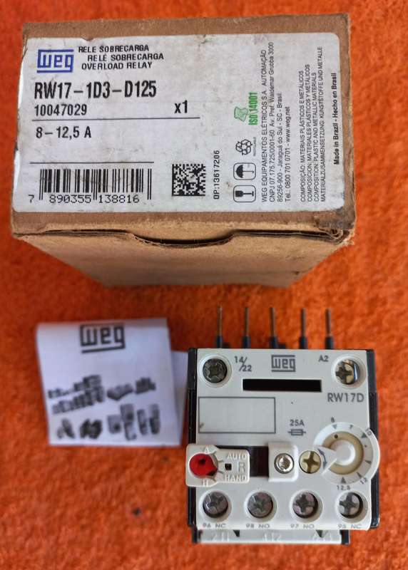 2x new/unused Weg RW17D thermal overload relays - see phots & description