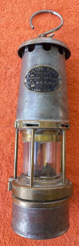 Victor Kent - Wolf Lamp 7RMBS - Miners Lamp G.M.E.F No1 - 1950s - 1970s