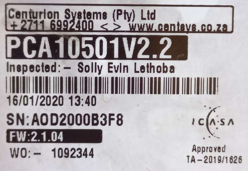 Centurion Vector swing gate motor controller pcb pc board