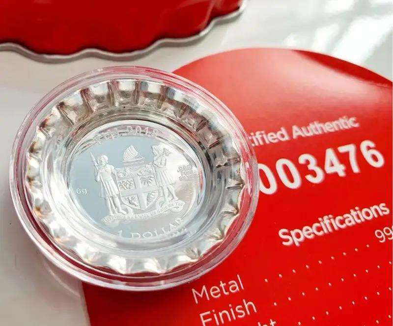 2018 6g Fiji Coca-Cola Global Edition Coin - Bottle Cap .999 Silver