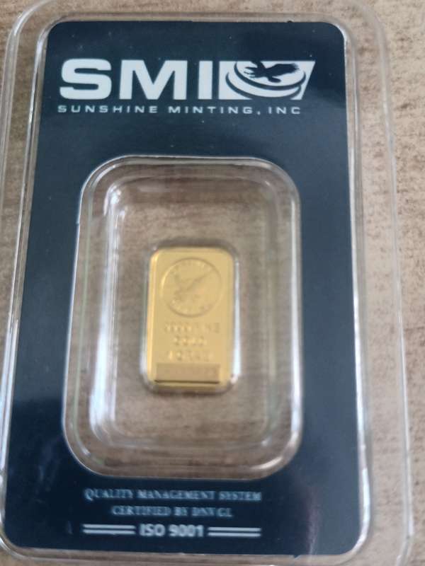 1 gram 24 kt pure gold from Sunshine Mint.