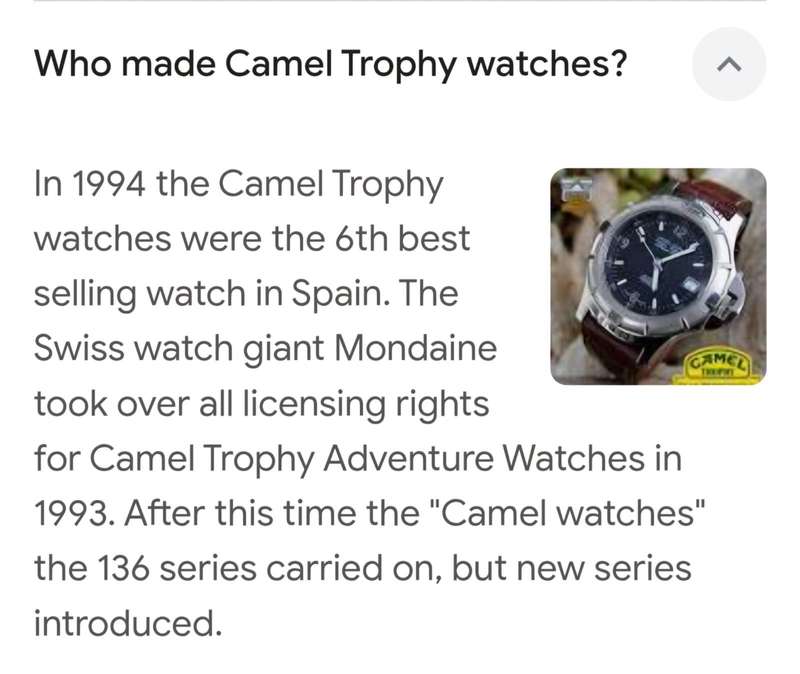 Camel Trophy Watch
