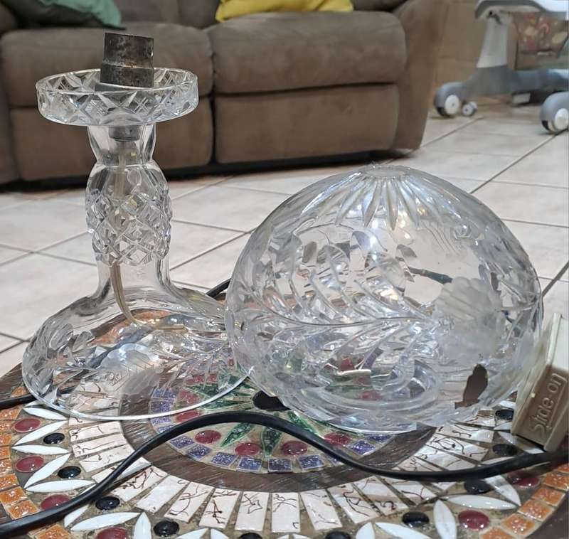 Antique Crystal Lamp