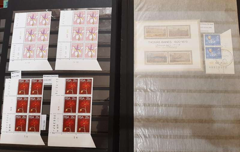 Union of South Africa in box control blocks, full sheets & mini sheets, MNH & used (no sleeves inclu