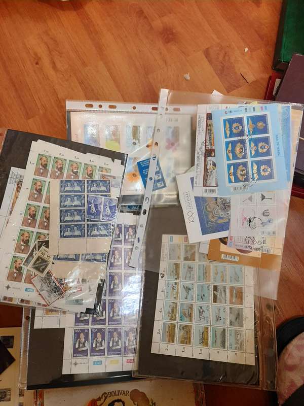 Union of South Africa in box control blocks, full sheets & mini sheets, MNH & used (no sleeves inclu