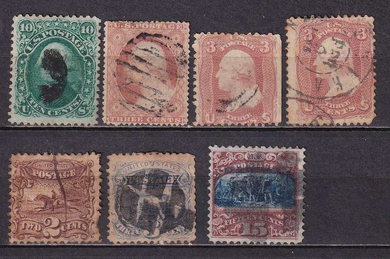 USA 1851> part sets, used            (CV £85)