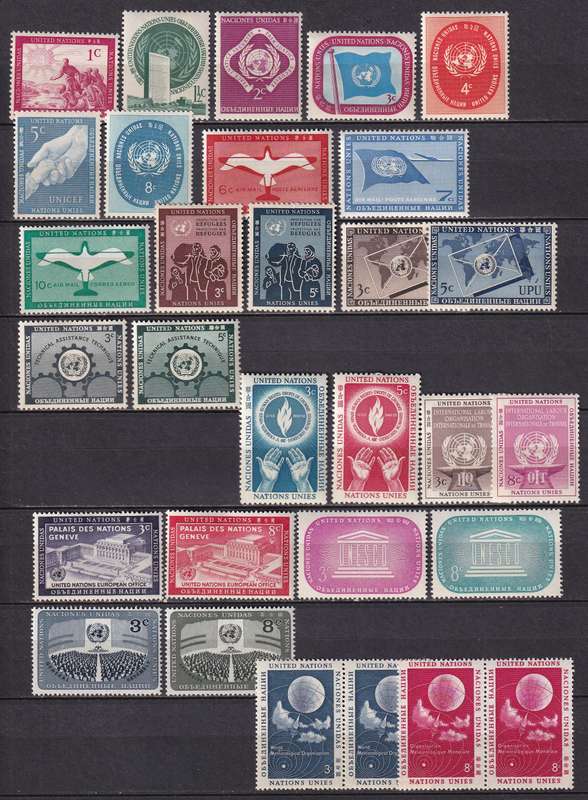 United Nation 1951> sets and part sets, M/H                (6 X SCANS)