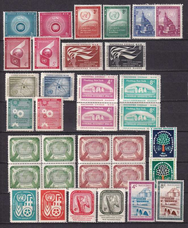 United Nation 1951> sets and part sets, M/H                (6 X SCANS)