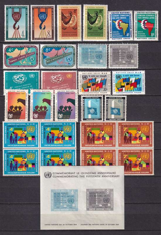 United Nation 1951> sets and part sets, M/H                (6 X SCANS)