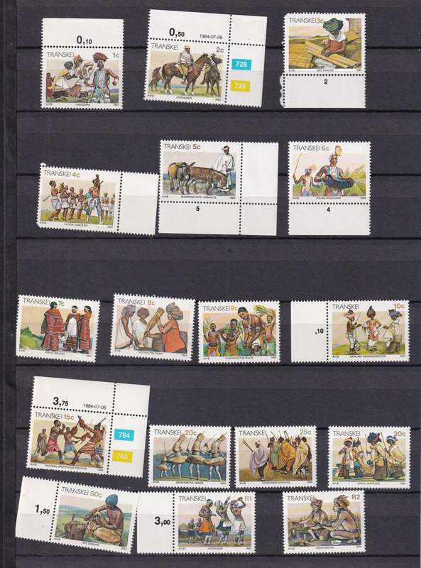 Kabe 16 page stamp album filled with MINT Transkei