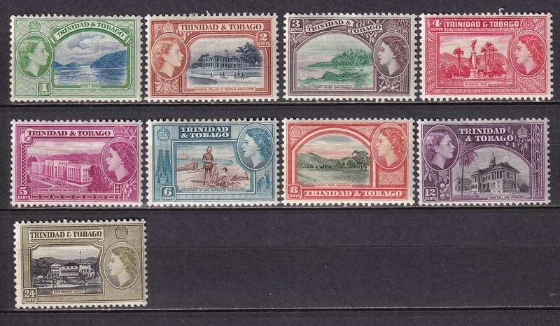 Trinidad & Tobago 1953 QE part set, M/H                  (SG 267-275,)