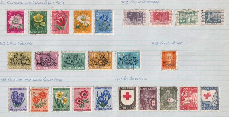Netherlands 1952 > sets and part sets, used                     (13 SCANS))