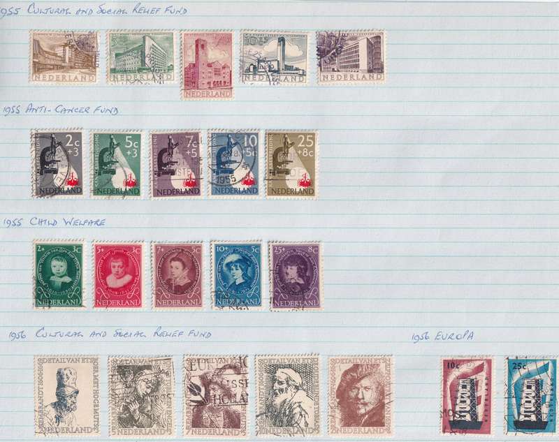 Netherlands 1952 > sets and part sets, used                     (13 SCANS))