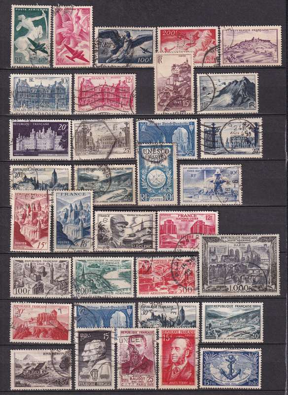 France sets and part sets to 1978, used              ( 15 SCANS)