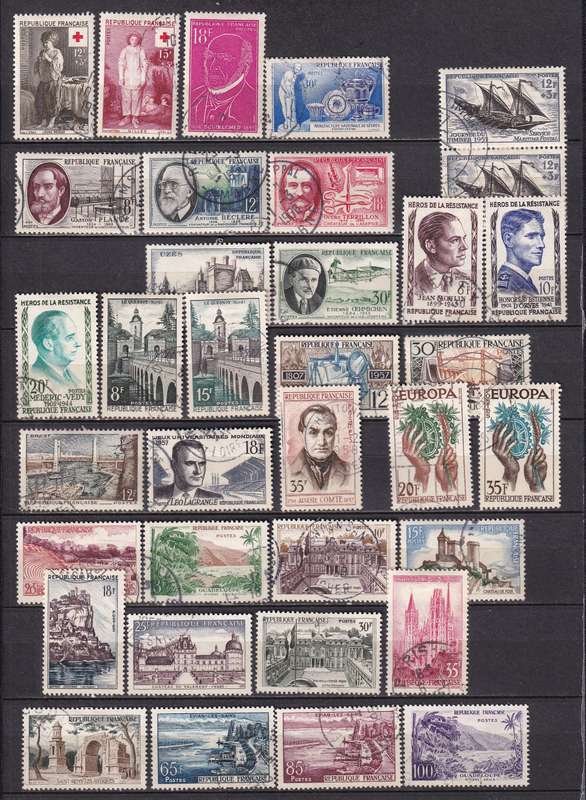 France sets and part sets to 1978, used              ( 15 SCANS)