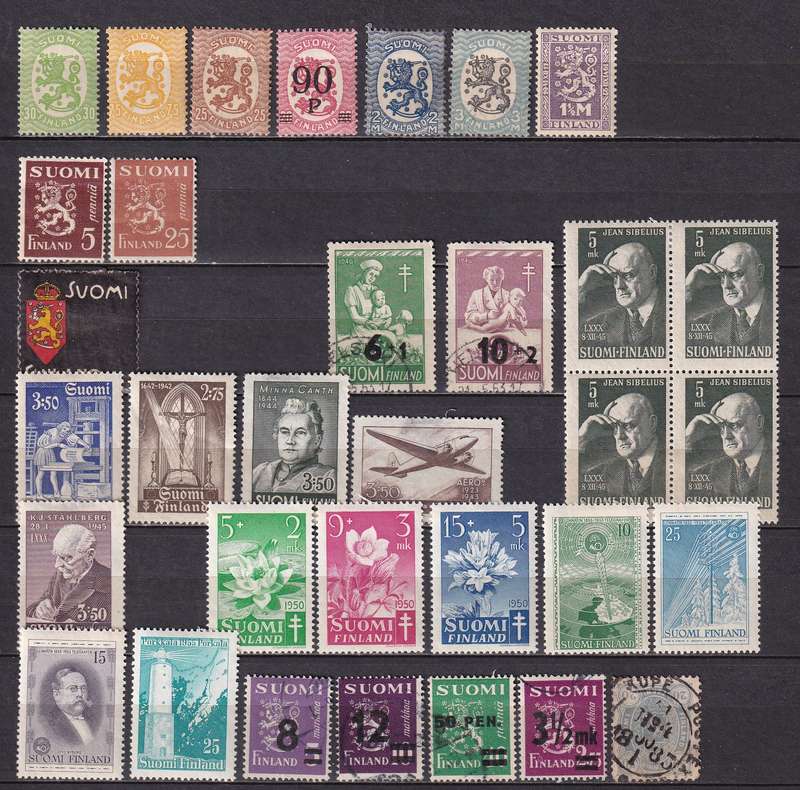 Finland part sets , M/H  & used