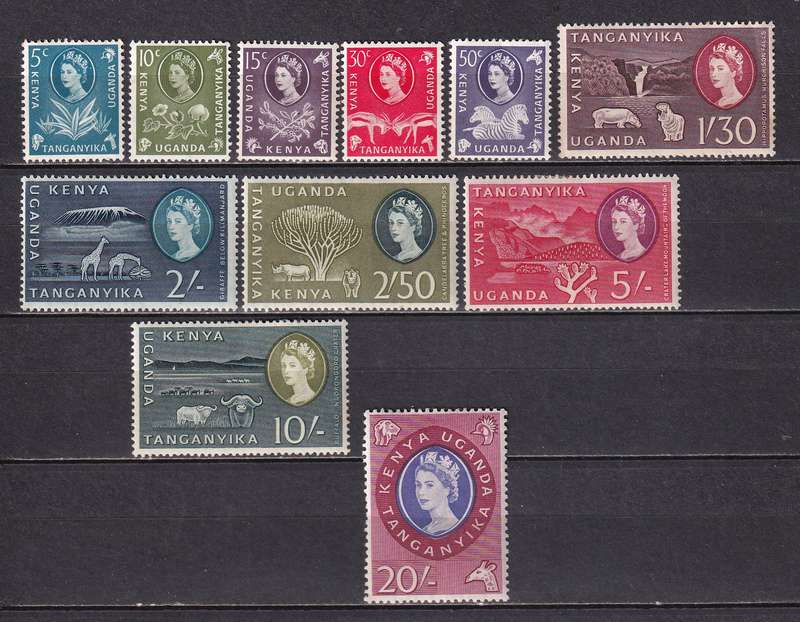 Kenya Uganda Tanganyika (KUT) 1960-62 QE part set , M/H         (SG CV £ 65)