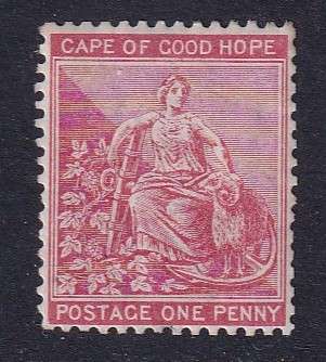 Cape of Good Hope 1871-76 1d pale red (CC) , M/H                   (SACC 24,CV R785)