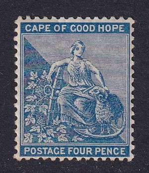 Cape of Good Hope 1884-90 4d blue (Anchor) , M/H                   (SACC 46,CV R435)