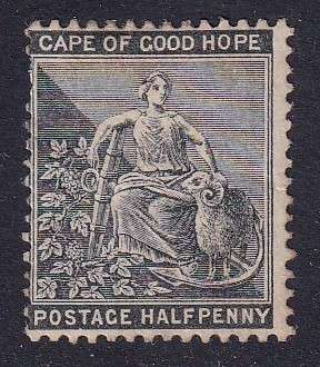Cape of Good Hope 1882-83 1/2d black(CA) , M/H                   (SACC 35,CV R750)