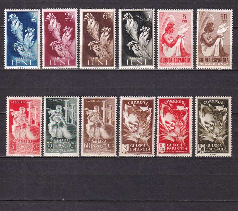 Spain colonies part sets, M/H                    (7 SCANS)