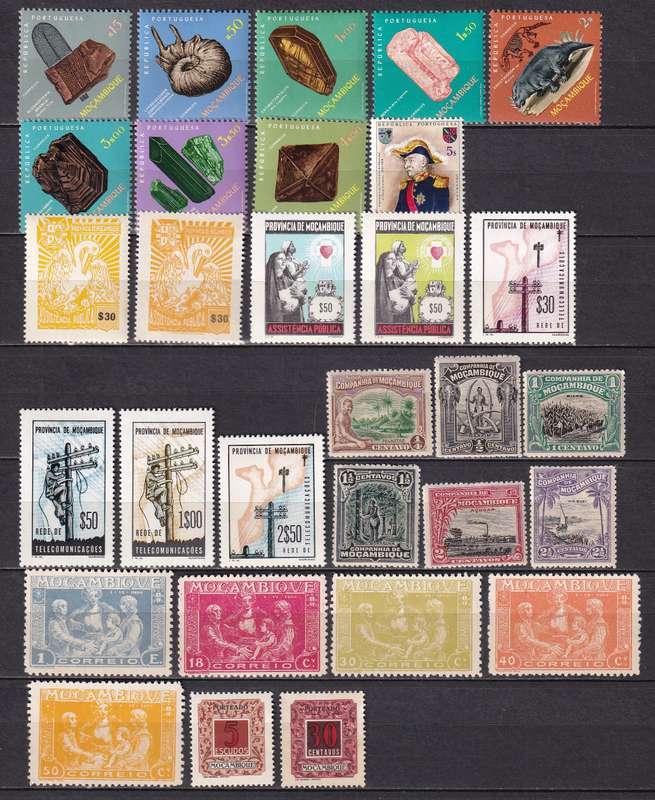 Mozambique part sets , M/H                    (4 x SCANS)