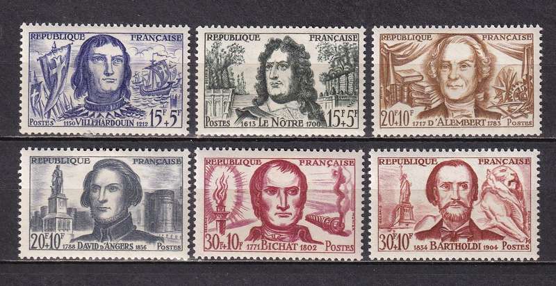 France 1959 Red Cross Fund set, M/H         (SG 1428-1433, £12)