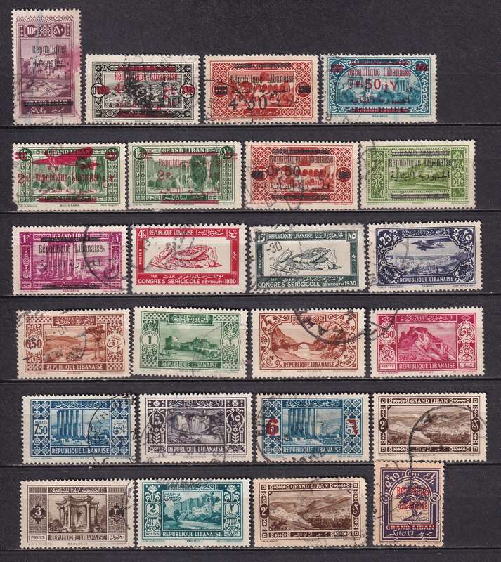 Lebanon part sets, M/H & used               (2 x SCANS)