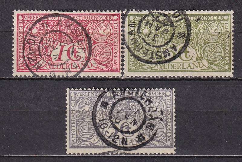 Netherlands 1906 Charity set , used                      (SG 208-210, CV £22)