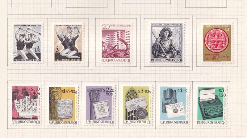 Austria 1965 > sets and part sets, M/H                  (15 SCANS)